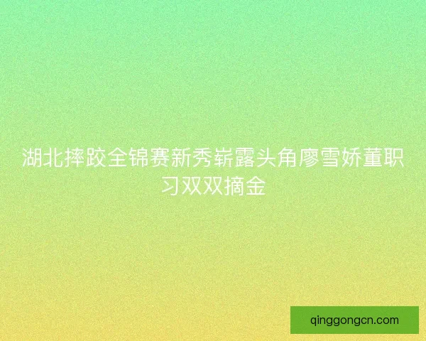 湖北摔跤全锦赛新秀崭露头角廖雪娇董职习双双摘金